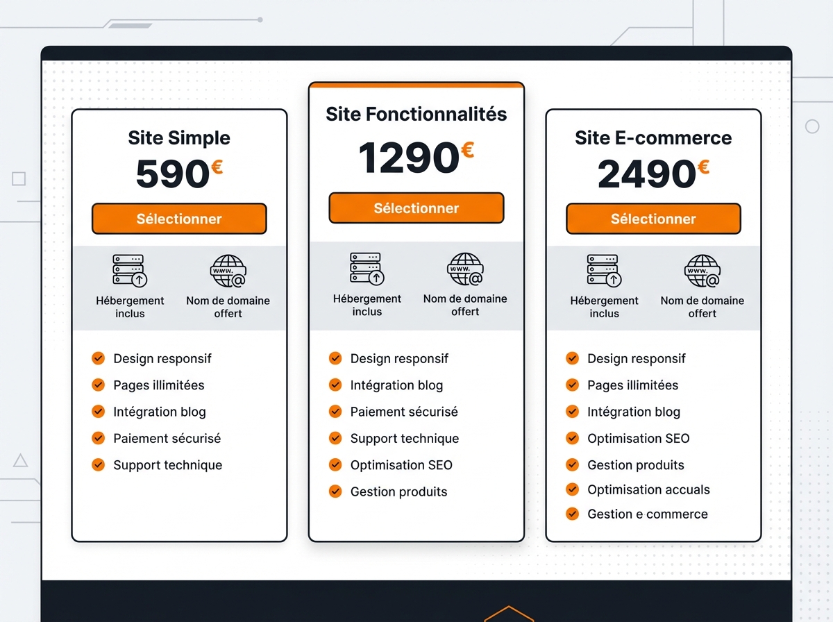 Budget création site web TPE 2026 - fourchettes de prix pour site vitrine, fonctionnel et e-commerce
