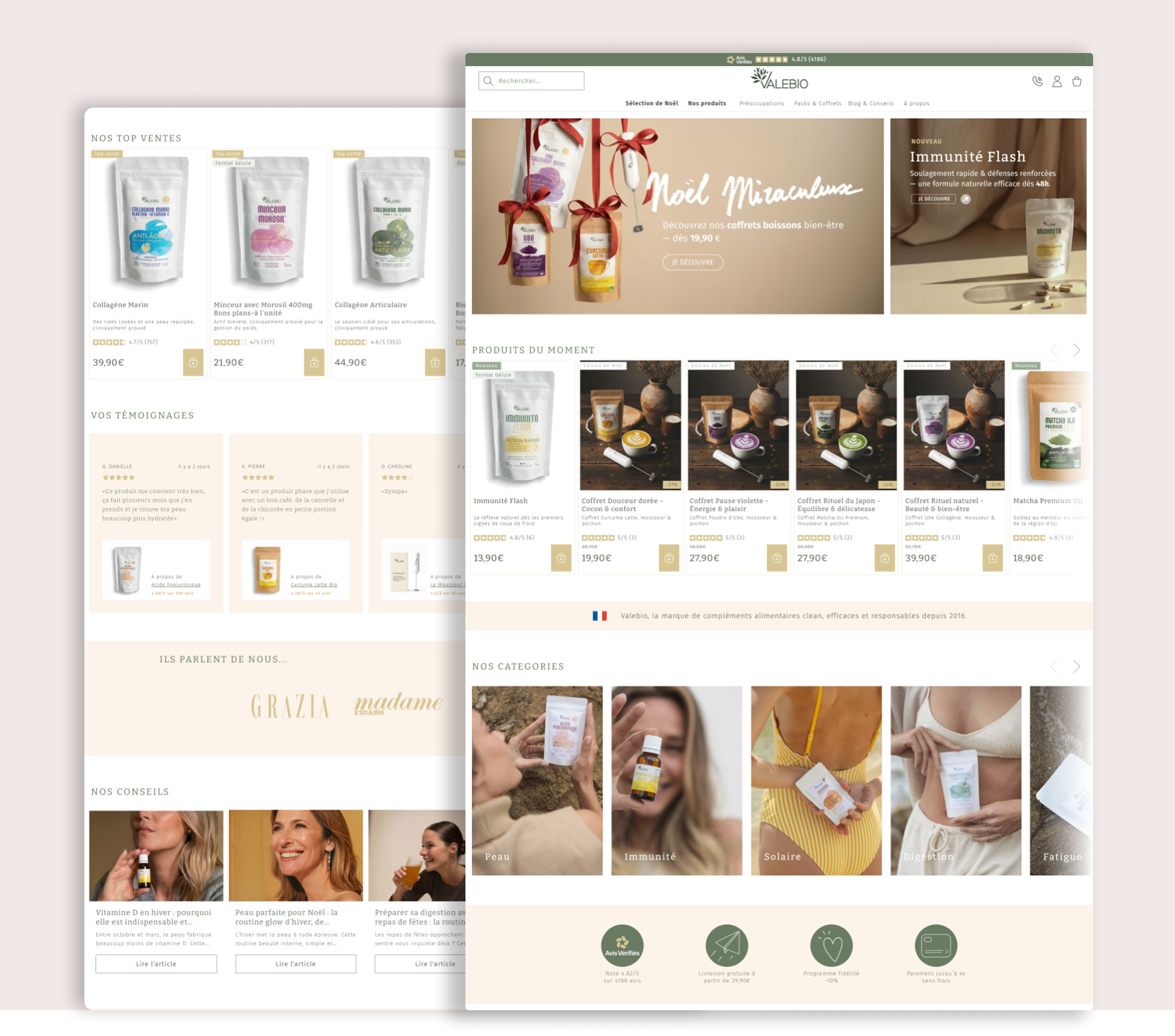 Valebio - Boutique e-commerce Shopify avec catalogue produits et promotions