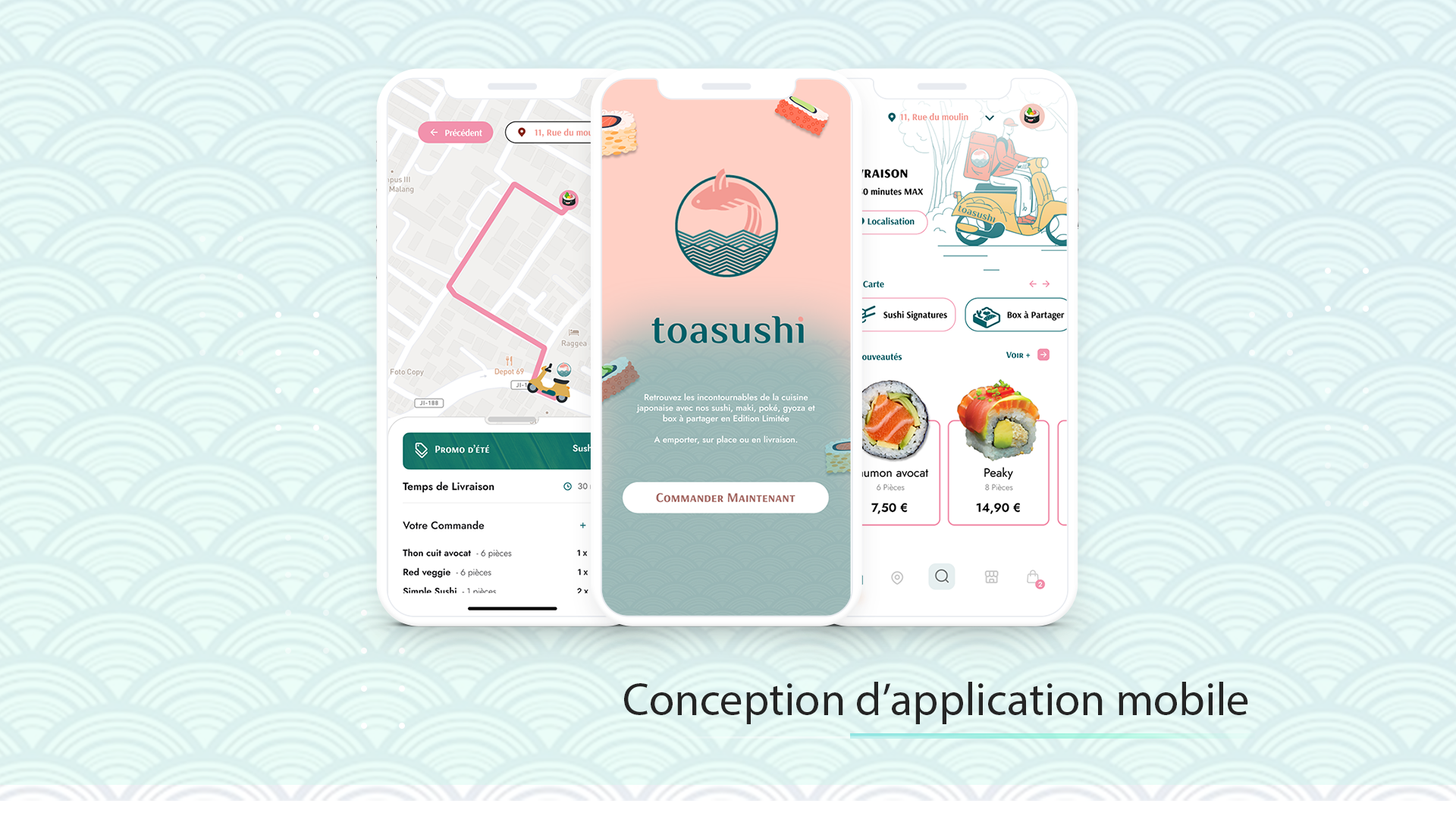 Conception de l’application mobile — Tracking, commande et carte